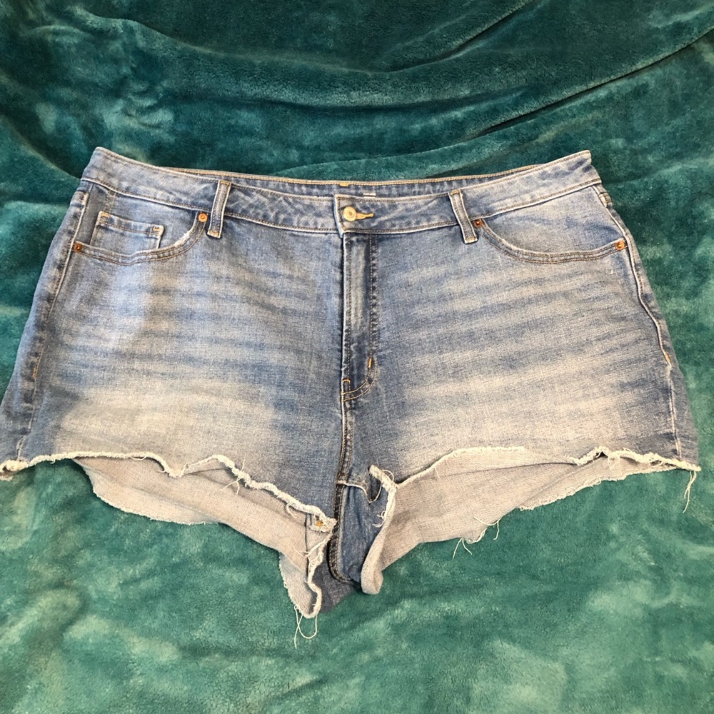 Old Navy Blue Distressed Denim Cutoff Shorts